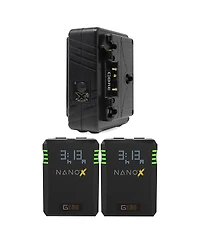 Core Swx Nanox Micro 150 150Wh 14.8V Gold Mount Smart Battery, 2-Pack, Bundle with Gpm-X2A Super Compact 3-Stud Gold-Mount Fast Charger