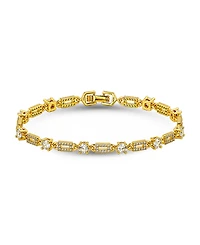 Macy's Cubic Zirconia Pave Rectangle Link Bracelet