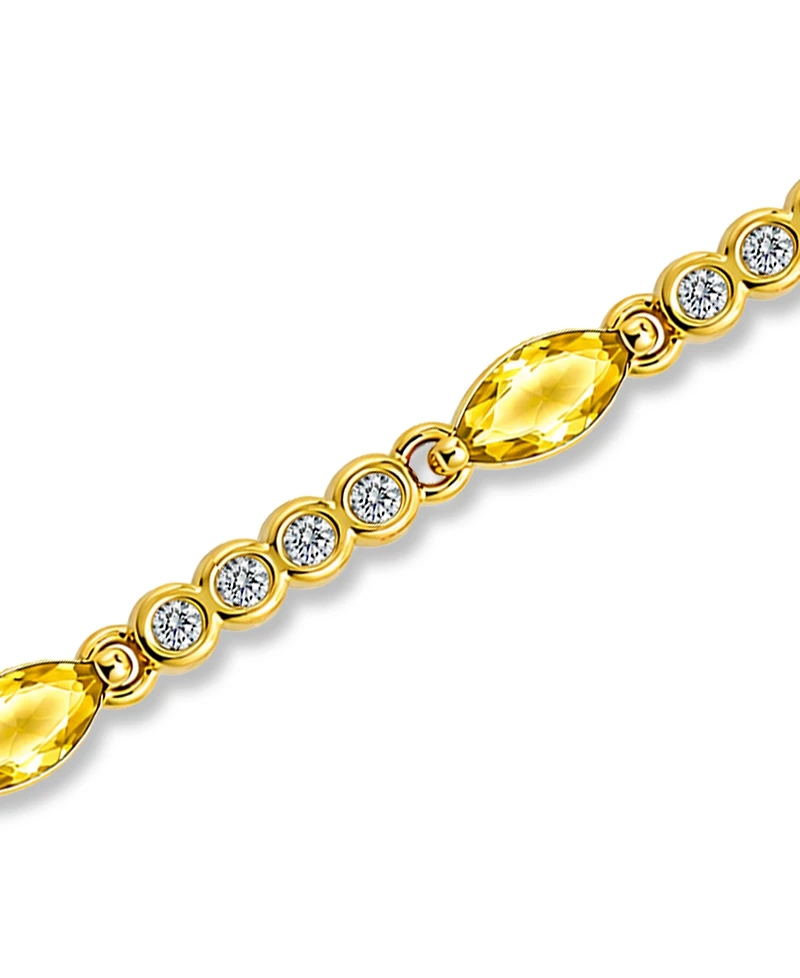 Macy's Marquise Canry Yellow Cubic Zirconia Stones Bracelet