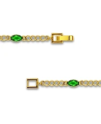 Macy's Marquise Emerald Green Cubic Zirconia Stones Bracelet
