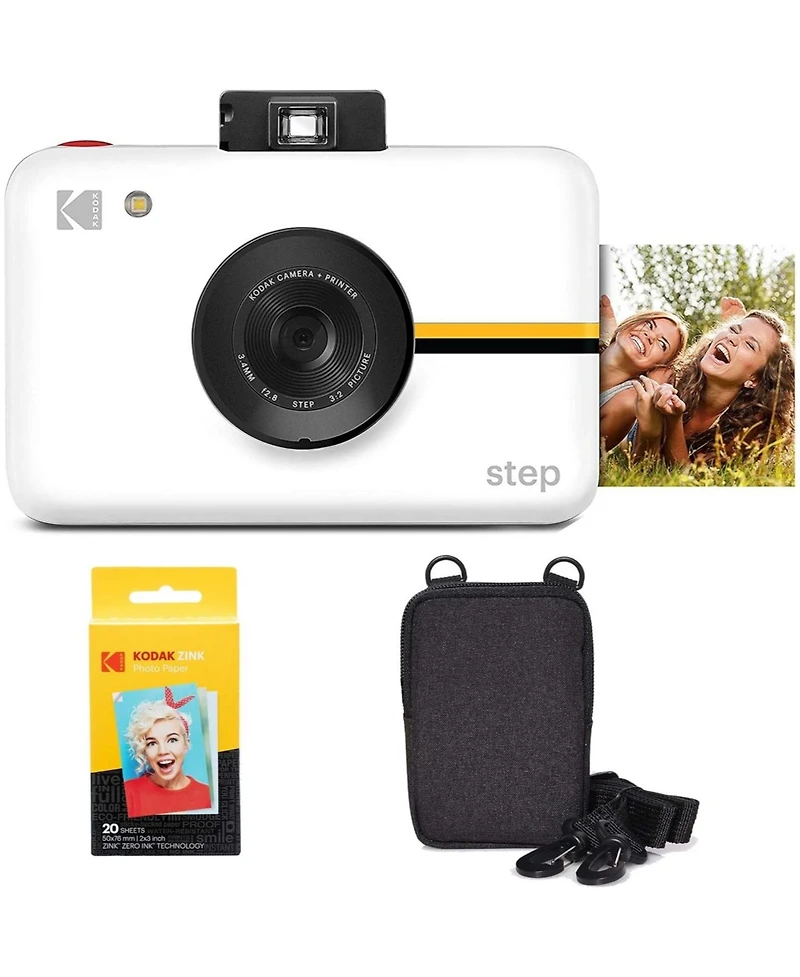 Kodak Step Digital Instant Camera Go Bundle with Zink Photo Paper and Camera Case