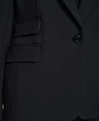 Karl Lagerfeld Women's Notched Lapel One Button Blazer