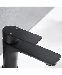 Midola Single Handle Lavatory Basin Sink Faucet with Matte Black Finished, Fingerprints and Water Spot Resistant for Bathroom