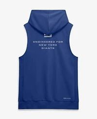 Nike Men's Royal New York Giants Sideline Standard Issue Dri-fit Sleeveless Hoodie