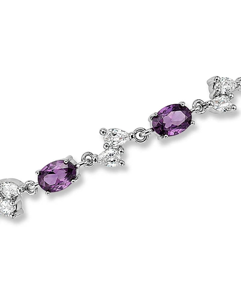 Macy's Pear, Oval Amethyst Cubic Zirconia Bracelet