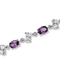 Macy's Pear, Oval Amethyst Cubic Zirconia Bracelet