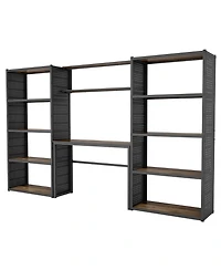 Heavy-Duty Garage Storage and Workstation System with Side Pegboards
