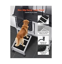 Ruie Stainless Steel Dog Washing Station 50 inch Pet Grooming Tub with Ramp