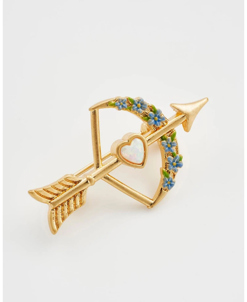 Fable England Cupids Bow and Arrow Brooch