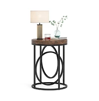 Slickblue Modern Round End Table, Sofa Side Table for Living Room