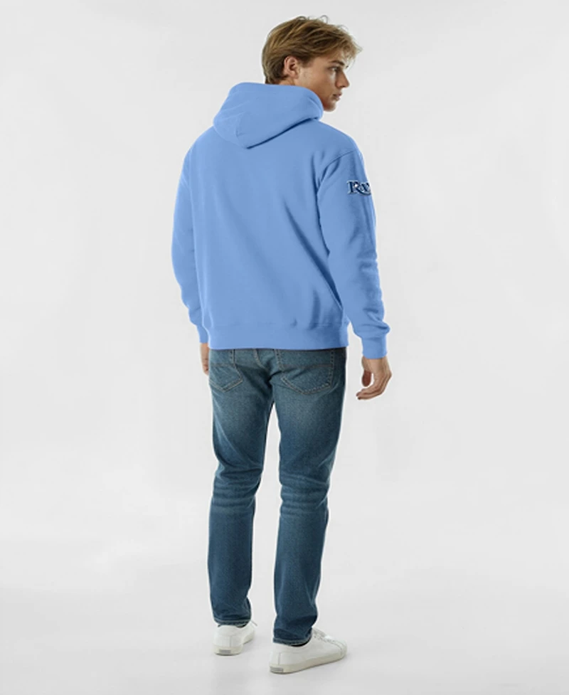 Champion Men's Light Blue Tampa Bay Rays Reverse Weave Chenille Hoodie