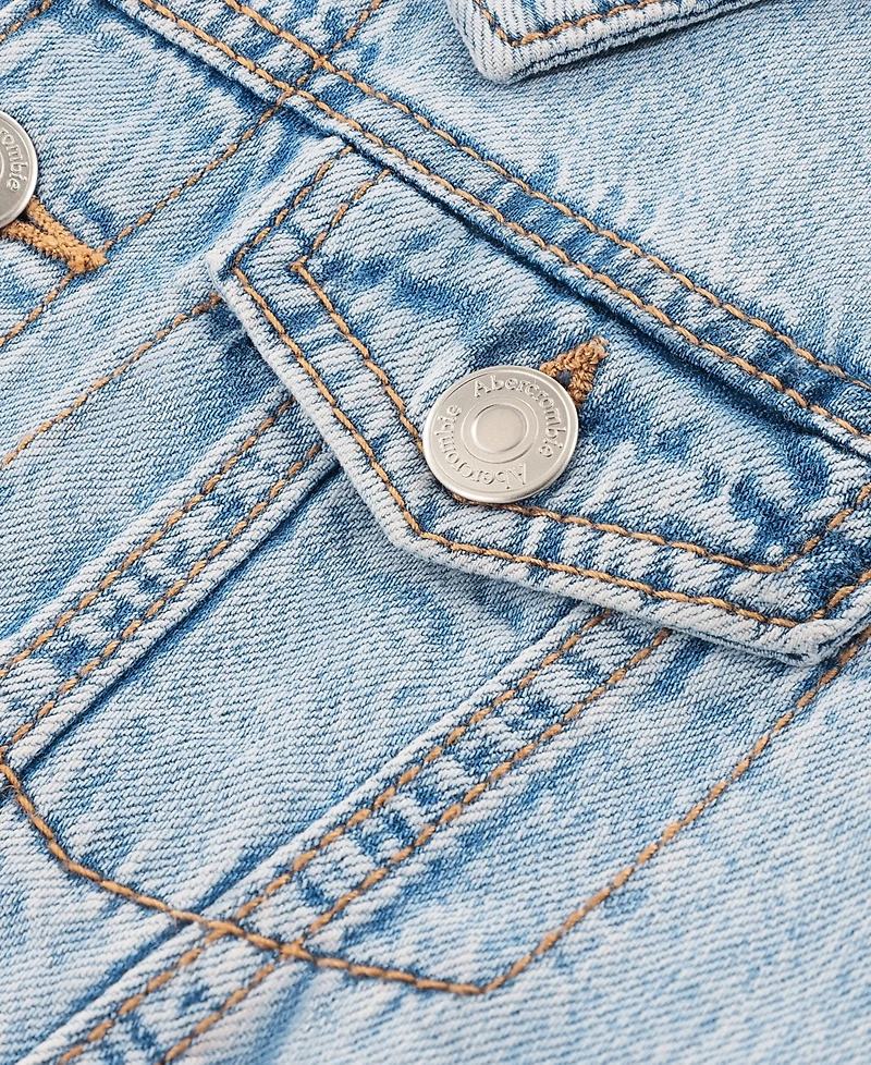 abercrombie kids Toddler Boys' 2T-5T Hooded Denim Jacket