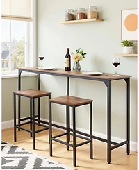 Sugift Bar Table, 1Piece 53 Kitchen High Top Table for Balcony, Living Room