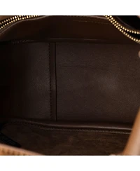 Pre-Owned Saint Laurent Small Le 5 a 7 Supple Hobo Suede with Shearling