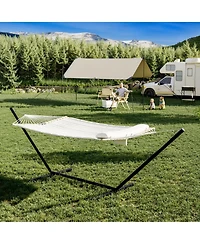 GarveeLife 12Feet 2 Person Outdoor Hammock with Stand Heavy Duty 450lb Capacity, Weather-Resistan Portable Carry Bag Perfect for Patio, Garden