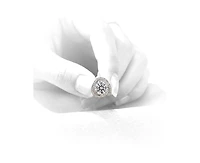 Rachel Glauber Dainty Gold Plated Radiant Cz Knot Stud Earrings