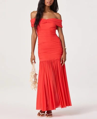 Astr the Label Women's Andreanna Off-The-Shoulder Maxi Dress