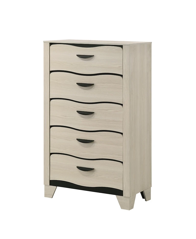 Kings Brand Furniture Engineered Wood and Contemporary Design Brielle 5-Drawer Chest