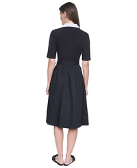 Dkny Women's Collared Short-Sleeve Shirt Dress