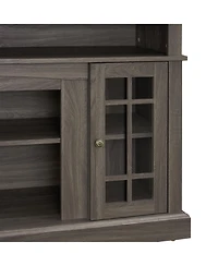 Rainsken Farmhouse Wood Tv Stand, with Open and Closed Storage Space, for Up to 65" , Home Entertainment Console Table, Living Room