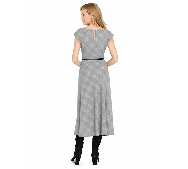 Sam Edelman/S Rothschild & Co Inc Women's Crewneck Belted Dress