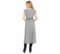 Sam Edelman/S Rothschild & Co Inc Women's Crewneck Belted Dress