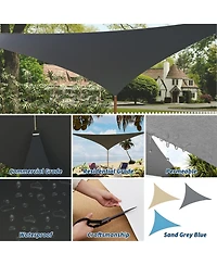 gaomon Triangle Sun Shade Sail for Patio, Deck and Garden, Uv Block Outdoor Canopy for Backyard, Pool and Yard