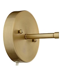360 Lighting Modern Wall Lamp with Usb Port Polished Brass Plug-In 5" Light Fixture Cylinder Metal Shade for Bedroom House Reading Home