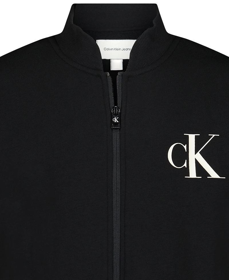 Calvin Klein Boys' 8-20 Long-Sleeve Bomber Sweatshirt