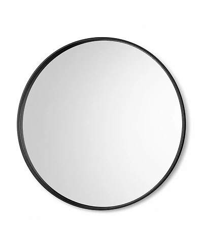 Phying 24 Inch Round Bathroom Mirror Deep Frame Wall Mounted Vanity Mirror Modern Stylish Decorative Mirror for Bathroom Bedroom Living Room Home Wall