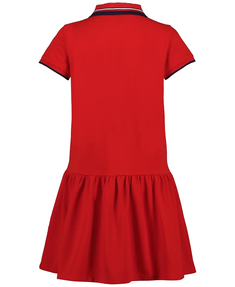 Tommy Hilfiger Girls' 7-16 Embroidered Short-Sleeve Polo Dress
