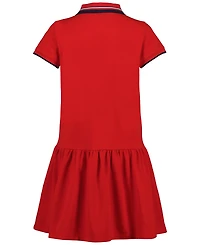 Tommy Hilfiger Girls' 7-16 Embroidered Short-Sleeve Polo Dress
