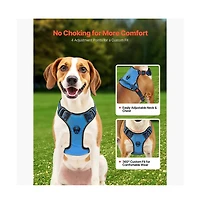 Ruie No Pull Adjustable Dog Vest Harness for Large Dogs with 5 ft Leash and Handle