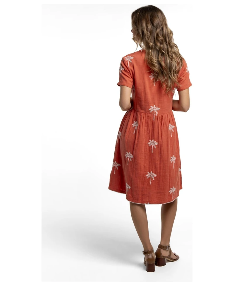 Brakeburn Women's Sol Embroidered Midi Dress