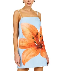 Line & Dot Women's Avah Floral Printed Square Neck Dress