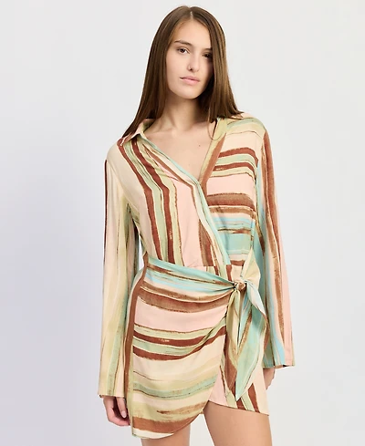 En Saison Women's Lana Long-Sleeve Mini Dress