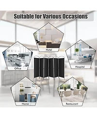 sumyeg 6-Foot 6-Panel Freestanding Folding Privacy Screen Room Divider for Indoor Use