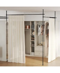 sumyeg Room Divider Curtain Rod with Adjustable Floor to Ceiling Tension