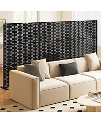sumyeg Metal Privacy Screen Freestanding Fence Panel for Indoor Outdoor Use