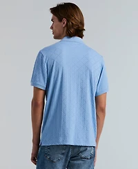 Perry Ellis Men's Jacquard Geo Texture Polo Shirt