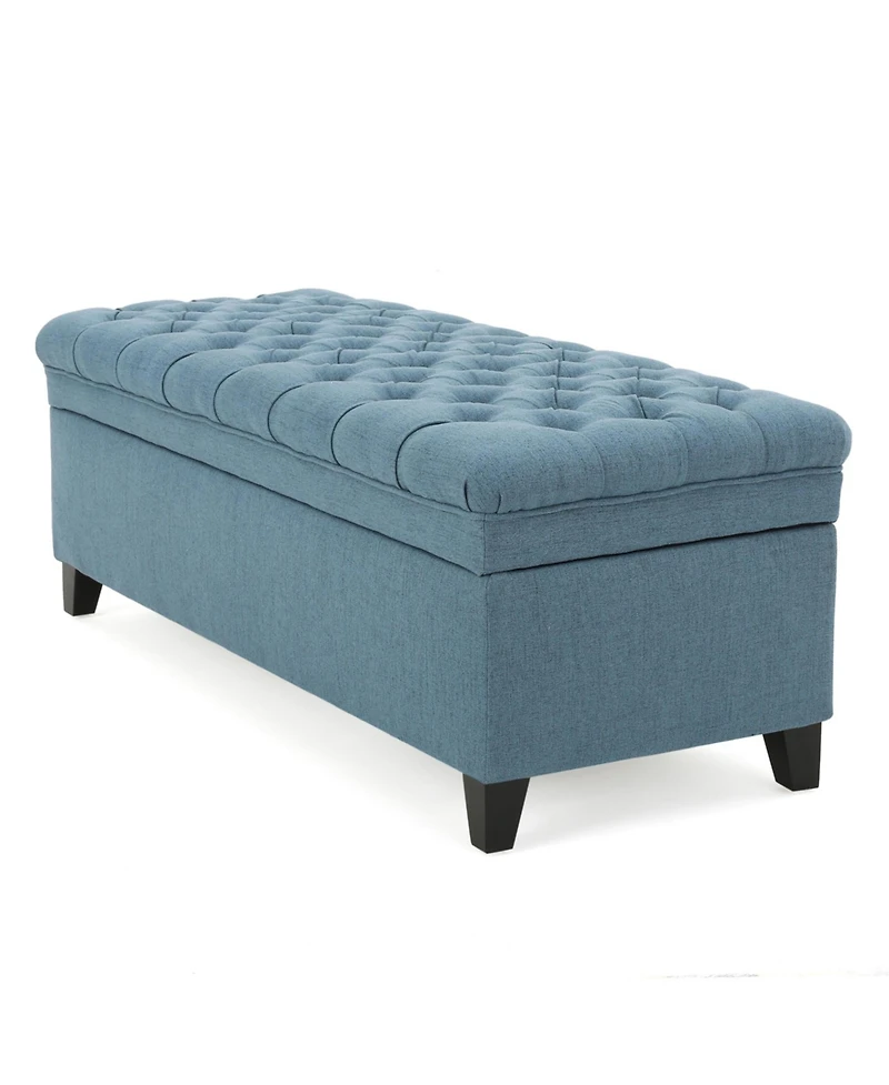 flynama Navy Blue Storage Ottoman