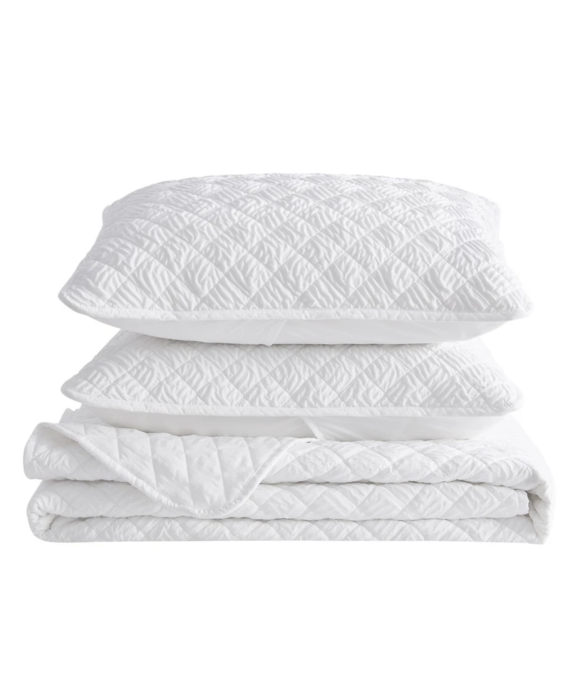 Linery & Co Diamond Textured Quilt Set With Shams