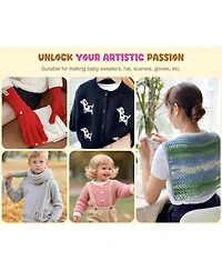 Aeelike Cotton Yarn for Crocheting - 4 Skeins, 50g Each, Soft Crochet Yarn for Baby Clothes, Scarves and More