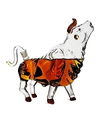 The Wine Savant Charging Bull Head Up 34 oz. Whiskey Decanter