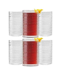 The Wine Savant Hobnail Highball Drinking Glasses, Set of 6
