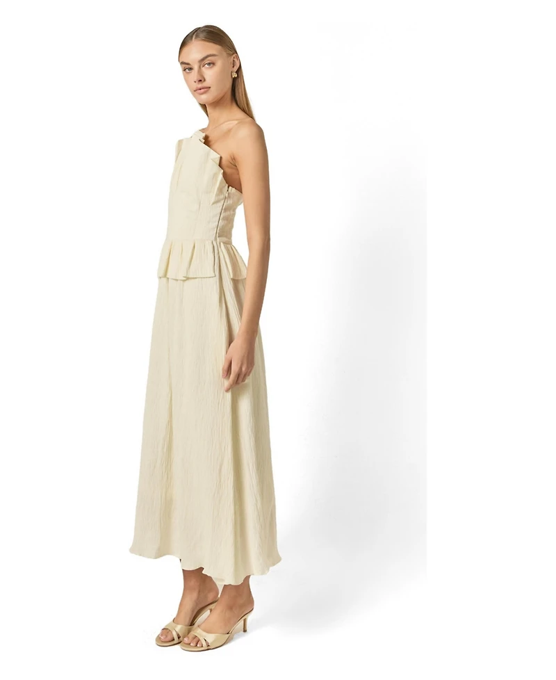 English Factory Women's Ruffled Tube Top Dress