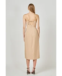 Women's Corset Bust Maxi Dress