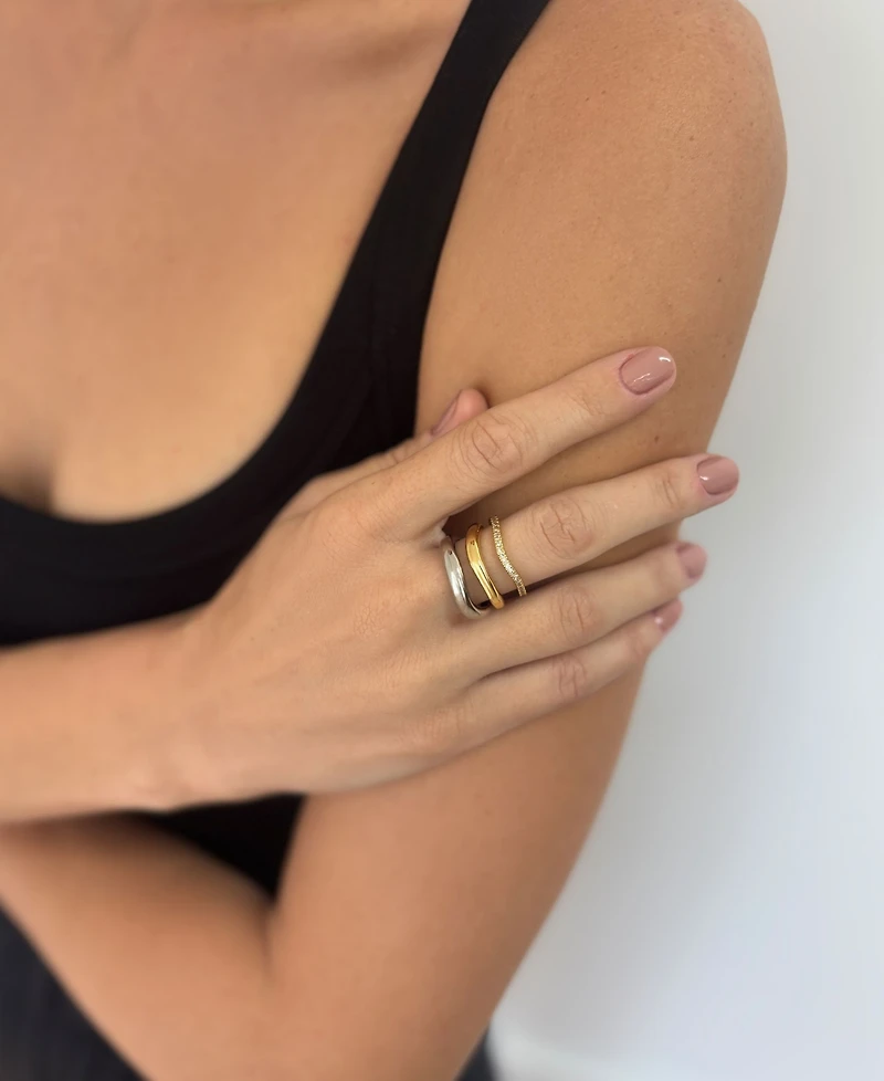 St. Moran Trio of Wavy Iris Band Ring