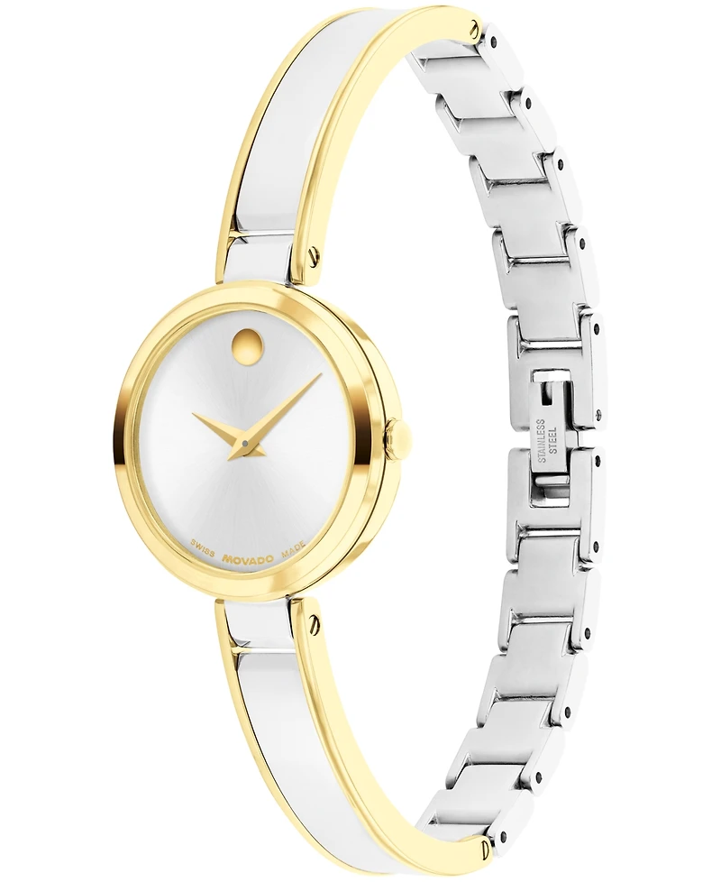 Movado Women's Moda Swiss Quartz Stainless Steel Light Yellow Pvd Steel Watch 24mm