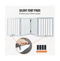 Ruie Freestanding 4 Panel Foldable Pet Gate 24 in Tall x 80 in Wide